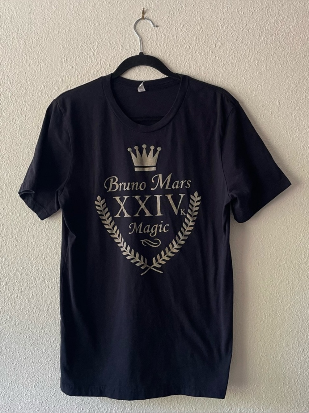 Bruno Mars Tour Tee Womens Large Black 24K Magic Double Sided Band Shirt